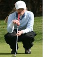 Concordia's Lindsay Aho is the clubhouse leader among the conference players after the opening day of the NAIA Region I Tournament.
